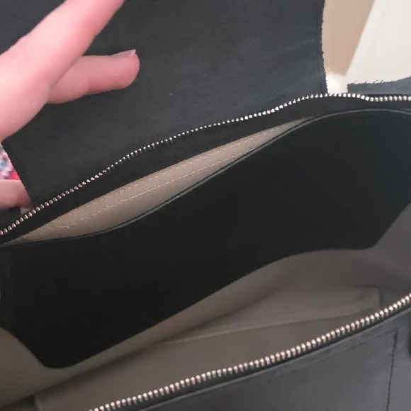 NWOT Longchamp le pliage city zip up tote bag large BLACK Coated Canvas - Picture 10 of 13